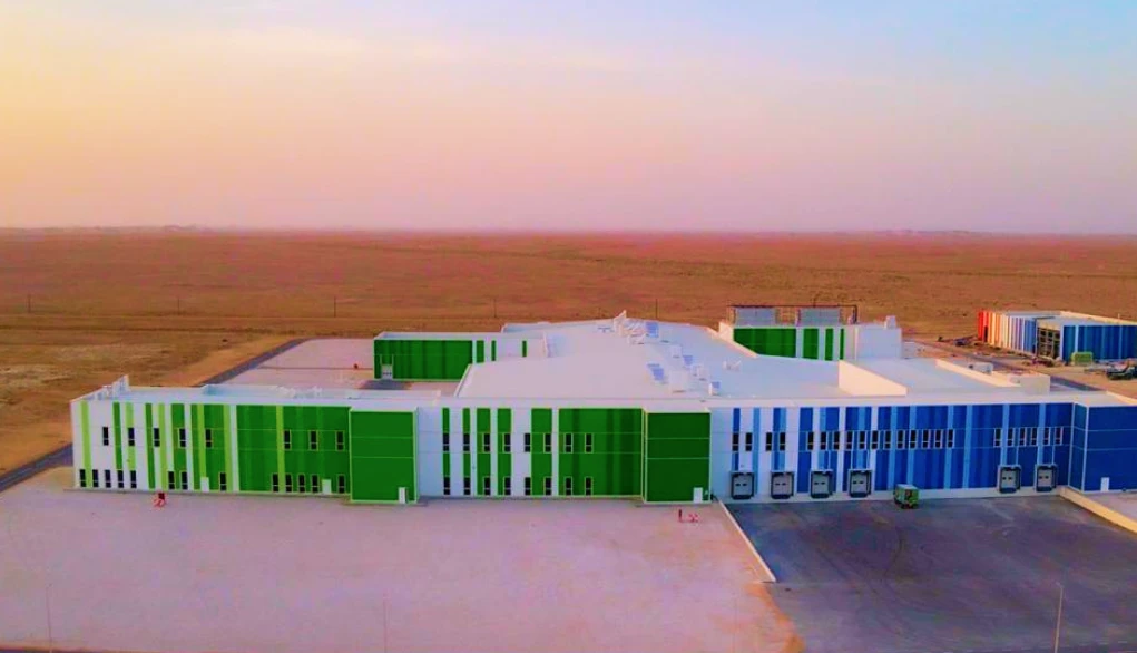 Aerial view of an industrial facility