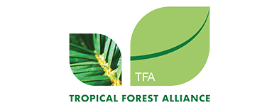 logo tfa tropical forest alliance duas folhas verdes