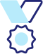 ícone medalha azul