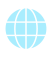 ícone mapa mundi azul