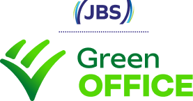 JBS Green Office logo with green checkmark icon.